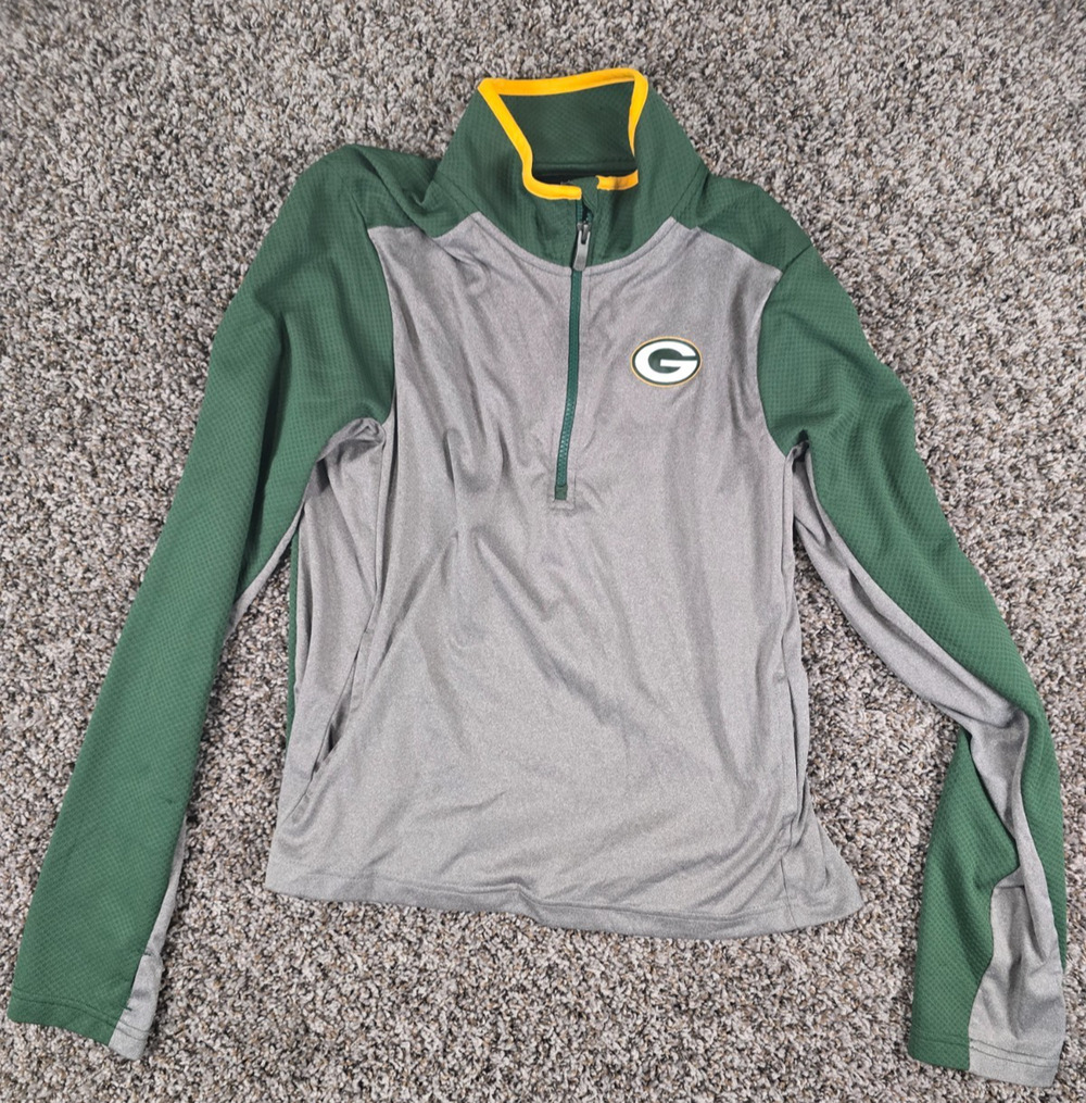 Green Bay Packers Kids XL Lightweight Pullover Performance Jacket NFL Football